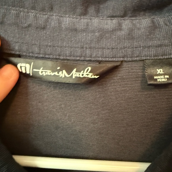 Travis Matthew Men's Navy Polo Shirt - Picture 3 of 4